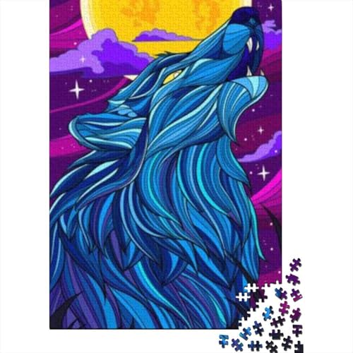 Wolf 1000 Teile Puzzle Für Die Ganze Familie Tier Erwachsenenpuzzle Clevere Rätsel Weihnachtspuzzle 1000pcs (75x50cm) von PHQAZWSXE