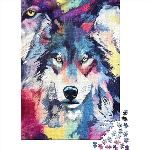 Wolf 1000 Teile Puzzle Für Die Ganze Familie Tier Erwachsenenpuzzle Geschicklichkeitsspiel Geschenk 1000pcs (75x50cm) von PHQAZWSXE