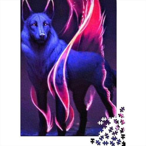 Wolf 1000 Teile Puzzle Für Die Ganze Familie Tier Erwachsenenpuzzle Geschicklichkeitsspiel Weihnachtspuzzle 1000pcs (75x50cm) von PHQAZWSXE