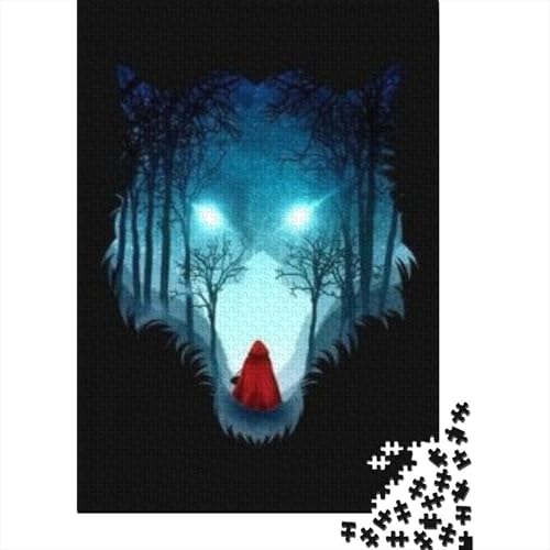 Wolf 1000 Teile Puzzle Für Die Ganze Familie Tier Impossible Puzzle Clevere Rätsel Weihnachtspuzzle 1000pcs (75x50cm) von PHQAZWSXE