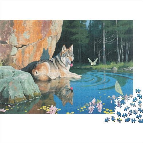 Wolf 1000 Teile Puzzle Für Die Ganze Familie Tier Impossible Puzzle Geschicklichkeitsspiel Geschenk 1000pcs (75x50cm) von PHQAZWSXE