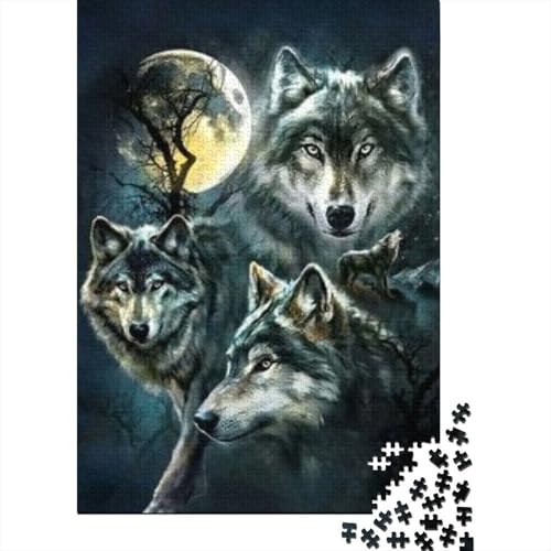 Wolf 1000 Teile Puzzle Für Die Ganze Familie Tier Impossible Puzzle Geschicklichkeitsspiel Weihnachtspuzzle 1000pcs (75x50cm) von PHQAZWSXE