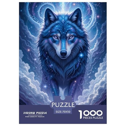 Wolf 1000 Teile Puzzle Für Die Ganze Familie Tier Impossible Puzzle Geschicklichkeitsspiel Weihnachtspuzzle 70x50cm/1000pcs von PHQAZWSXE