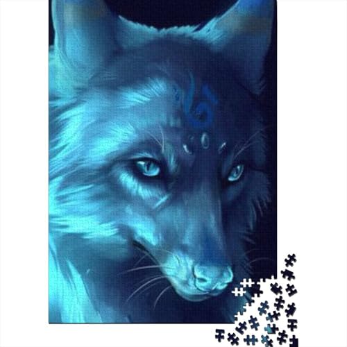 Wolf 1000 Teile Puzzle Für Erwachsene Tier Erwachsenenpuzzle Clevere Rätsel Geschenk 1000pcs (75x50cm) von PHQAZWSXE