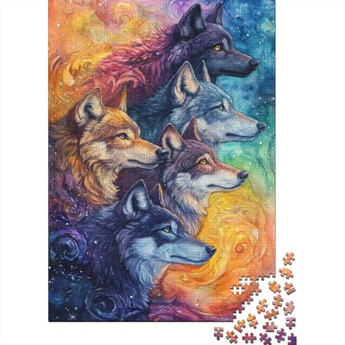 Wolf 1000 Teile Puzzle Für Erwachsene Tier Erwachsenenpuzzle Clevere Rätsel Geschenk 1000pcs (75x50cm) von PHQAZWSXE