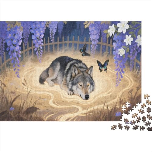 Wolf 1000 Teile Puzzle Für Erwachsene Tier Erwachsenenpuzzle Geschicklichkeitsspiel Geschenk 1000pcs (75x50cm) von PHQAZWSXE
