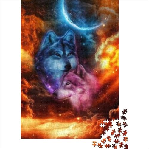 Wolf 1000 Teile Puzzle Für Erwachsene Tier Impossible Puzzle Clevere Rätsel Geschenk 1000pcs (75x50cm) von PHQAZWSXE
