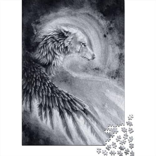 Wolf 1000 Teile Puzzle Für Erwachsene Tier Impossible Puzzle Clevere Rätsel Geschenk 1000pcs (75x50cm) von PHQAZWSXE