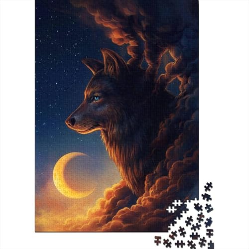 Wolf 1000 Teile Puzzle Für Erwachsene Tier Impossible Puzzle Geschicklichkeitsspiel Geschenk 1000pcs (75x50cm) von PHQAZWSXE