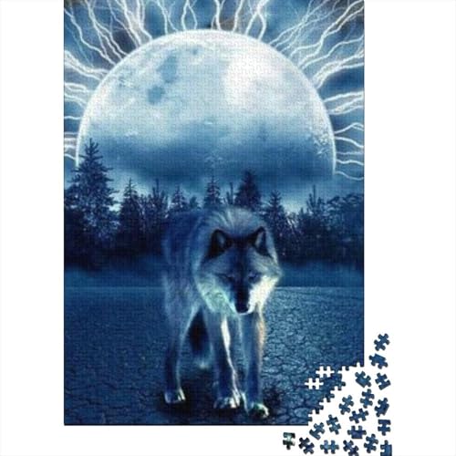 Wolf 1000 Teile Puzzle Für Erwachsene Und Kinder Tier Erwachsenenpuzzle Clevere Rätsel Geschenk 1000pcs (75x50cm) von PHQAZWSXE