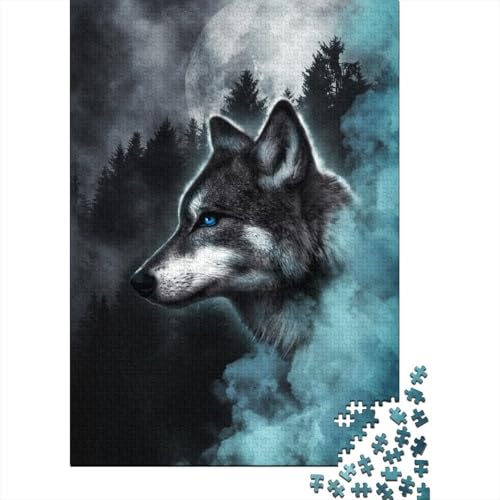 Wolf 1000 Teile Puzzle Für Erwachsene Und Kinder Tier Erwachsenenpuzzle Clevere Rätsel Geschenk 1000pcs (75x50cm) von PHQAZWSXE