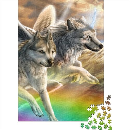 Wolf 1000 Teile Puzzle Für Erwachsene Und Kinder Tier Erwachsenenpuzzle Clevere Rätsel Geschenk 1000pcs (75x50cm) von PHQAZWSXE