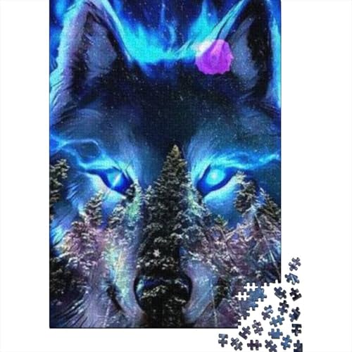 Wolf 1000 Teile Puzzle Für Erwachsene Und Kinder Tier Erwachsenenpuzzle Clevere Rätsel Weihnachtspuzzle 1000pcs (75x50cm) von PHQAZWSXE