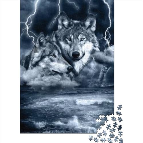 Wolf 1000 Teile Puzzle Für Erwachsene Und Kinder Tier Erwachsenenpuzzle Geschicklichkeitsspiel Geschenk 1000pcs (75x50cm) von PHQAZWSXE