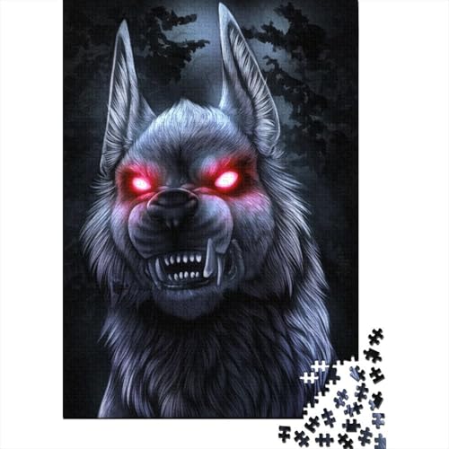 Wolf 1000 Teile Puzzle Für Erwachsene Und Kinder Tier Erwachsenenpuzzle Geschicklichkeitsspiel Weihnachtspuzzle 1000pcs (75x50cm) von PHQAZWSXE