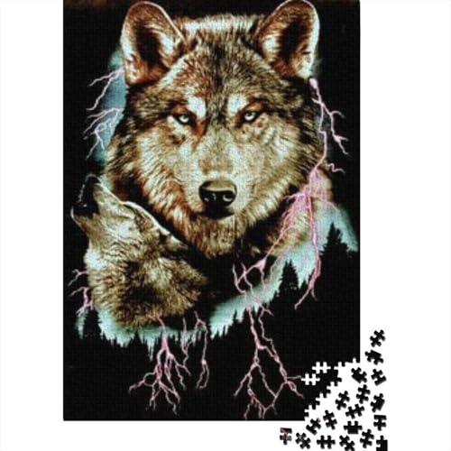 Wolf 1000 Teile Puzzle Für Erwachsene Und Kinder Tier Impossible Puzzle Clevere Rätsel Geschenk 1000pcs (75x50cm) von PHQAZWSXE