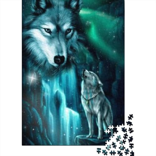 Wolf 1000 Teile Puzzle Für Erwachsene Und Kinder Tier Impossible Puzzle Clevere Rätsel Weihnachtspuzzle 1000pcs (75x50cm) von PHQAZWSXE