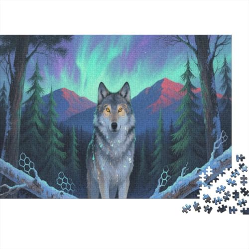 Wolf 1000 Teile Puzzle Für Erwachsene Und Kinder Tier Impossible Puzzle Geschicklichkeitsspiel Geschenk 1000pcs (75x50cm) von PHQAZWSXE