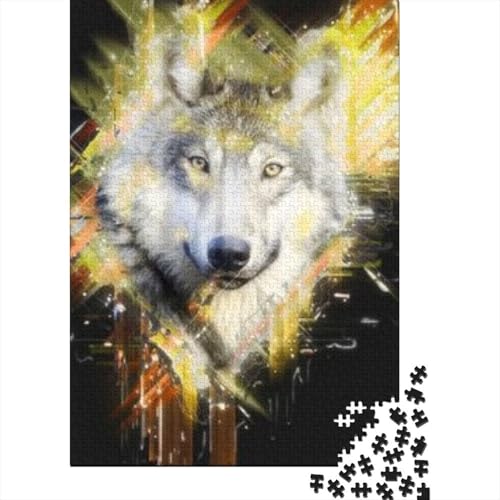 Wolf 1000 Teile Puzzle Für Erwachsene Und Kinder Tier Impossible Puzzle Geschicklichkeitsspiel Weihnachtspuzzle 1000pcs (75x50cm) von PHQAZWSXE