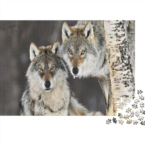 Wolf Puzzle 1000 Teile Für Die Ganze Familie Tier Erwachsenenpuzzle Geschicklichkeitsspiel Geschenk 1000pcs (75x50cm) von PHQAZWSXE