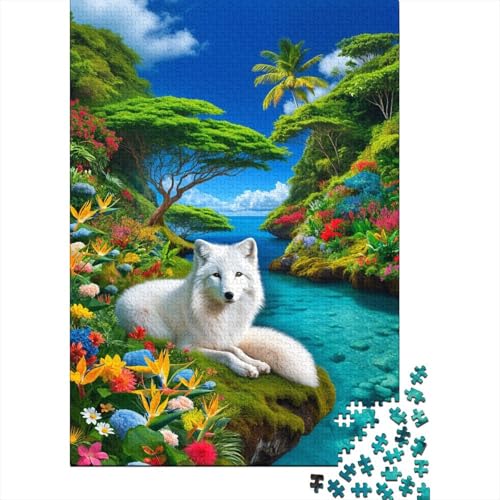 Wolf Puzzle 1000 Teile Für Die Ganze Familie Tier Erwachsenenpuzzle Geschicklichkeitsspiel Geschenk 1000pcs (75x50cm) von PHQAZWSXE