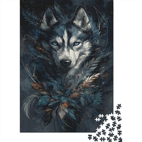 Wolf Puzzle 1000 Teile Für Die Ganze Familie Tier Erwachsenenpuzzle Geschicklichkeitsspiel Geschenk 1000pcs (75x50cm) von PHQAZWSXE