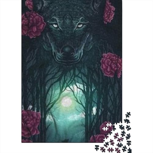 Wolf Puzzle 1000 Teile Für Die Ganze Familie Tier Impossible Puzzle Geschicklichkeitsspiel Geschenk 1000pcs (75x50cm) von PHQAZWSXE