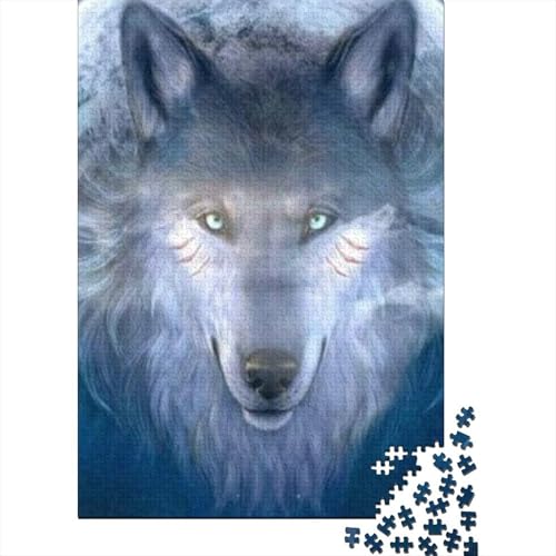 Wolf Puzzle 1000 Teile Für Die Ganze Familie Tier Impossible Puzzle Geschicklichkeitsspiel Geschenk 1000pcs (75x50cm) von PHQAZWSXE