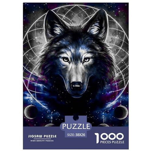 Wolf Puzzle 1000 Teile Für Die Ganze Familie Tier Impossible Puzzle Geschicklichkeitsspiel Geschenk 38x26cm/1000pcs von PHQAZWSXE