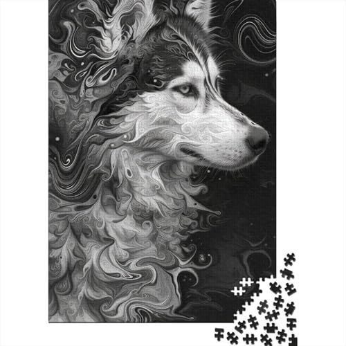 Wolf Puzzle 1000 Teile Für Die Ganze Familie Tier Impossible Puzzle Geschicklichkeitsspiel Weihnachtspuzzle 1000pcs (75x50cm) von PHQAZWSXE