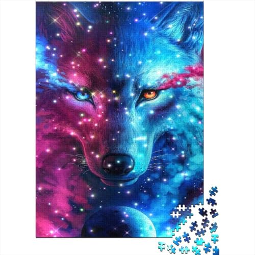 Wolf Puzzle 1000 Teile Für Erwachsene Tier Erwachsenenpuzzle Geschicklichkeitsspiel Geschenk 1000pcs (75x50cm) von PHQAZWSXE