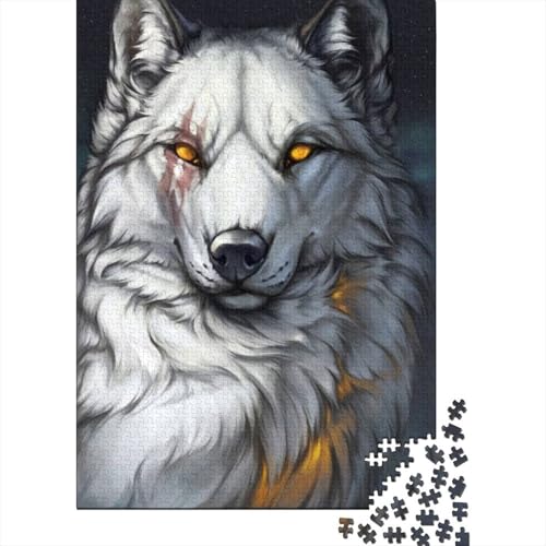 Wolf Puzzle 1000 Teile Für Erwachsene Tier Erwachsenenpuzzle Geschicklichkeitsspiel Weihnachtspuzzle 1000pcs (75x50cm) von PHQAZWSXE