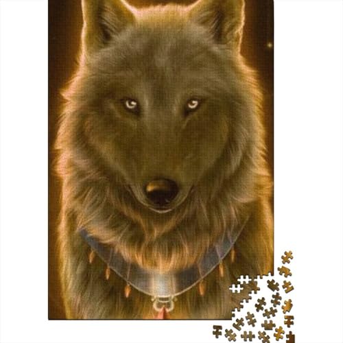 Wolf Puzzle 1000 Teile Für Erwachsene Tier Impossible Puzzle Clevere Rätsel Weihnachtspuzzle 1000pcs (75x50cm) von PHQAZWSXE