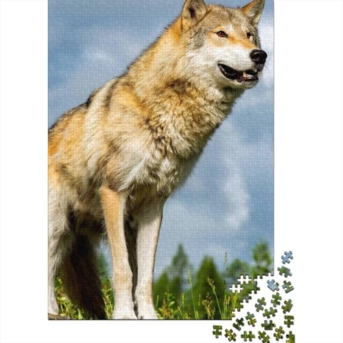 Wolf Puzzle 1000 Teile Für Erwachsene Tier Impossible Puzzle Geschicklichkeitsspiel Geschenk 1000pcs (75x50cm) von PHQAZWSXE