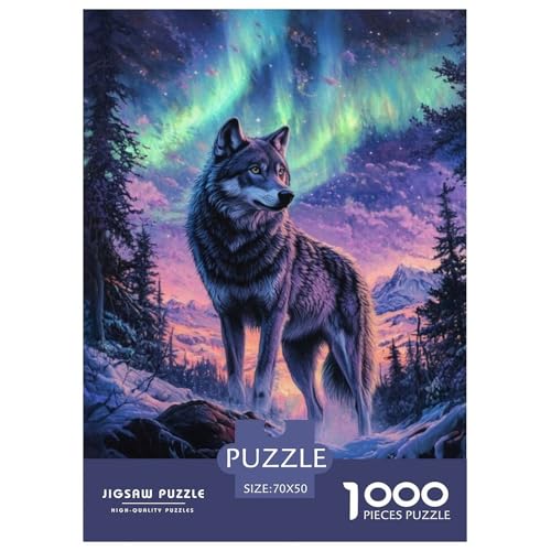 Wolf Puzzle 1000 Teile Für Erwachsene Und Kinder Tier Erwachsenenpuzzle Clevere Rätsel Geschenk 70x50cm/1000pcs von PHQAZWSXE