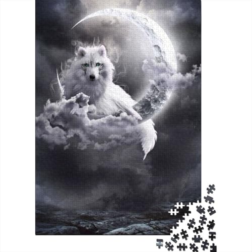 Wolf Puzzle 1000 Teile Für Erwachsene Und Kinder Tier Erwachsenenpuzzle Clevere Rätsel Weihnachtspuzzle 1000pcs (75x50cm) von PHQAZWSXE