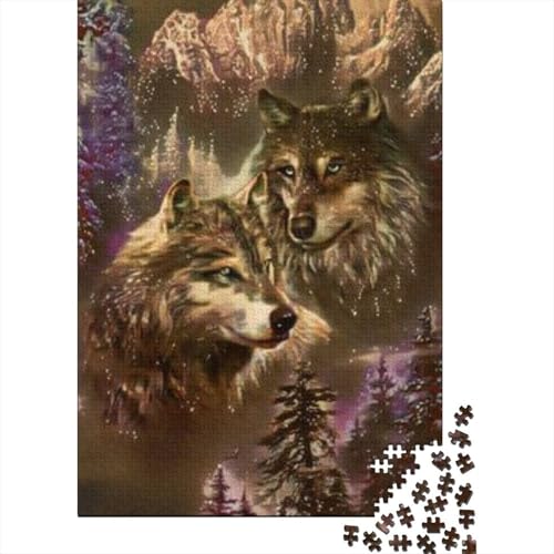 Wolf Puzzle 1000 Teile Für Erwachsene Und Kinder Tier Impossible Puzzle Clevere Rätsel Geschenk 1000pcs (75x50cm) von PHQAZWSXE