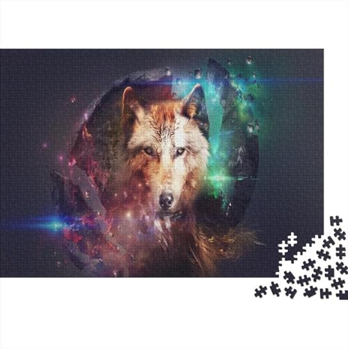 Wolf Puzzle 1000 Teile Für Erwachsene Und Kinder Tier Impossible Puzzle Geschicklichkeitsspiel Weihnachtspuzzle 1000pcs (75x50cm) von PHQAZWSXE