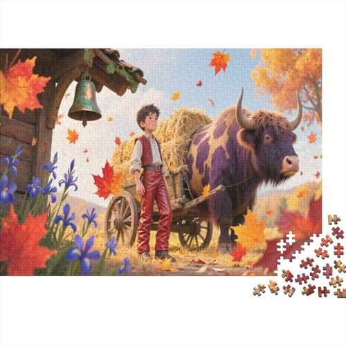 Yak Puzzle 1000 Teile Für Erwachsene Und Kinder Tier Erwachsenenpuzzle Geschicklichkeitsspiel Weihnachtspuzzle 1000pcs (75x50cm) von PHQAZWSXE