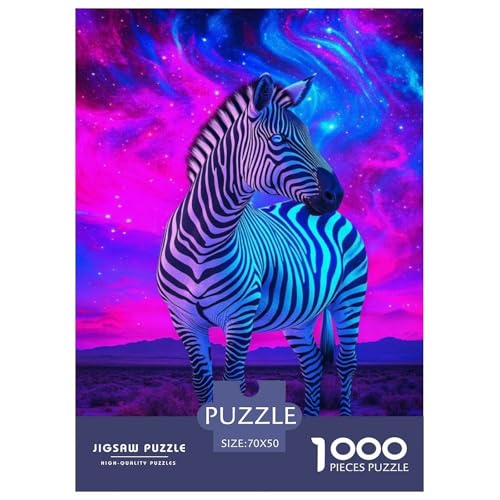 Zebra 1000 Teile Puzzle Für Die Ganze Familie Tier Erwachsenenpuzzle Geschicklichkeitsspiel Weihnachtspuzzle 70x50cm/1000pcs von PHQAZWSXE