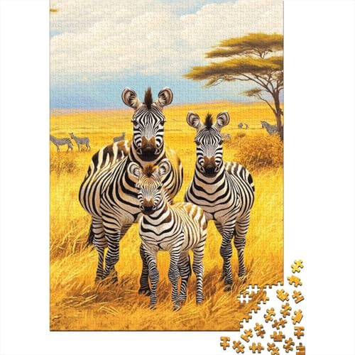 Zebra 1000 Teile Puzzle Für Die Ganze Familie Tier Impossible Puzzle Geschicklichkeitsspiel Weihnachtspuzzle 1000pcs (75x50cm) von PHQAZWSXE