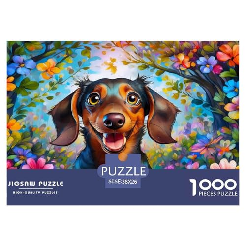 Zeichentrick-Cute-Dachshund-Hund 1000 Teile Puzzle Für Die Ganze Familie interessant Erwachsenenpuzzle Geschicklichkeitsspiel Weihnachtspuzzle 38x26cm/1000pcs Zeichentrick-Cute-Dachshund-Hund 1000 Teile Puzzle Für Die Ganze Familie interessant Erwachsenenpuzzle Geschicklichkeitsspiel Weihnachtspuzzle 38x26cm/1000pcs von PHQAZWSXE