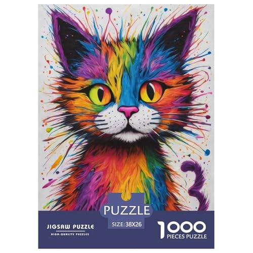 Zusammenfassung Katze Puzzle 1000 Teile Für Erwachsene Und Kinder interessant Erwachsenenpuzzle Clevere Rätsel Geschenk 38x26cm/1000pcs Zusammenfassung Katze Puzzle 1000 Teile Für Erwachsene Und Kinder interessant Erwachsenenpuzzle Clevere Rätsel Geschenk 38x26cm/1000pcs von PHQAZWSXE