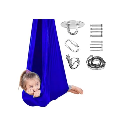 PHYTEMBRYO Kinderschaukel, Vielseitige Sensorische Schaukelhängematte Multifunktional Tragbar Einstellbar Für Entspannungsschlafzimmer(Blue) von PHYTEMBRYO
