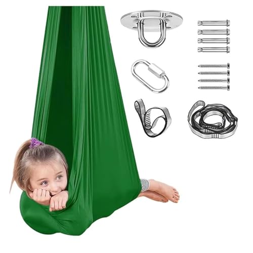 PHYTEMBRYO Sensorische Schaukel, Tragbare, Verstellbare Sensorische Hängematte für Den Innenbereich für Beruhigen, Entspannen und Ruhigen Spielen(Green) von PHYTEMBRYO