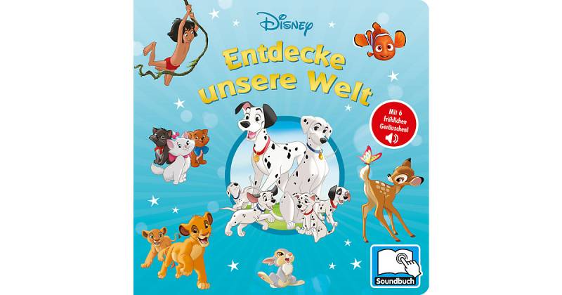 Buch - Disney - Entdecke unsere Welt - Pappbilderbuch mit 6 integrierten Sounds - Soundbuch Kinder ab 18 Monaten  Kleinkinder von PI Kids Verlag
