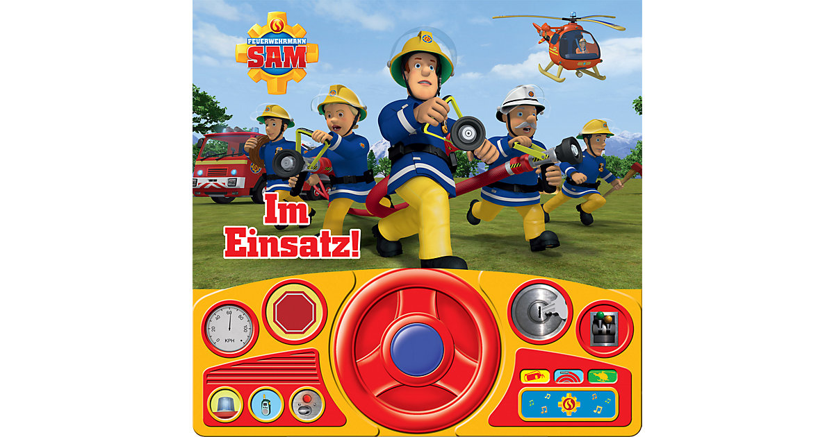 Buch - Feuerwehrmann Sam - Im Einsatz! - Soundbuch - Pappbilderbuch mit beweglichem Lenkrad und 13 spannenden Geräuschen Kinder ab 3 Jahren Kleinkinder Buch - Feuerwehrmann Sam - Im Einsatz! - Soundbuch - Pappbilderbuch mit beweglichem Lenkrad und 13 spannenden Geräuschen Kinder ab 3 Jahren Kleinkinder von PI Kids Verlag