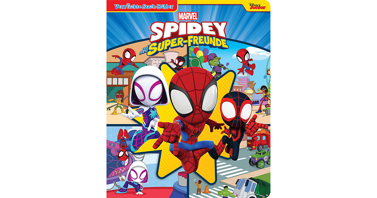 Buch - Marvel Spidey und seine Super-Freunde - Verrückte Such-Bilder, groß - Wimmelbuch - Pappbilderbuch mit wattiertem Umschlag von PI Kids Verlag