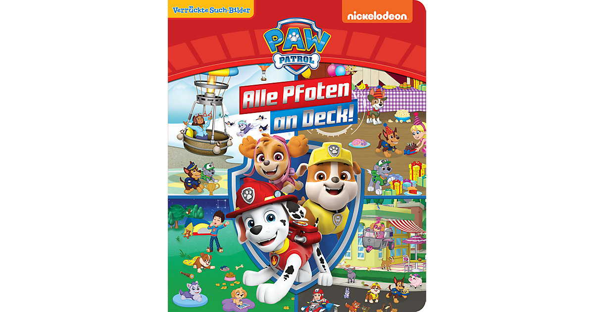 Buch - PAW Patrol - Alle Pfoten an Deck! - Verrückte Such-Bilder, groß - Wimmelbuch - Pappbilderbuch mit wattiertem Umschlag Buch - PAW Patrol - Alle Pfoten an Deck! - Verrückte Such-Bilder, groß - Wimmelbuch - Pappbilderbuch mit wattiertem Umschlag von PI Kids Verlag