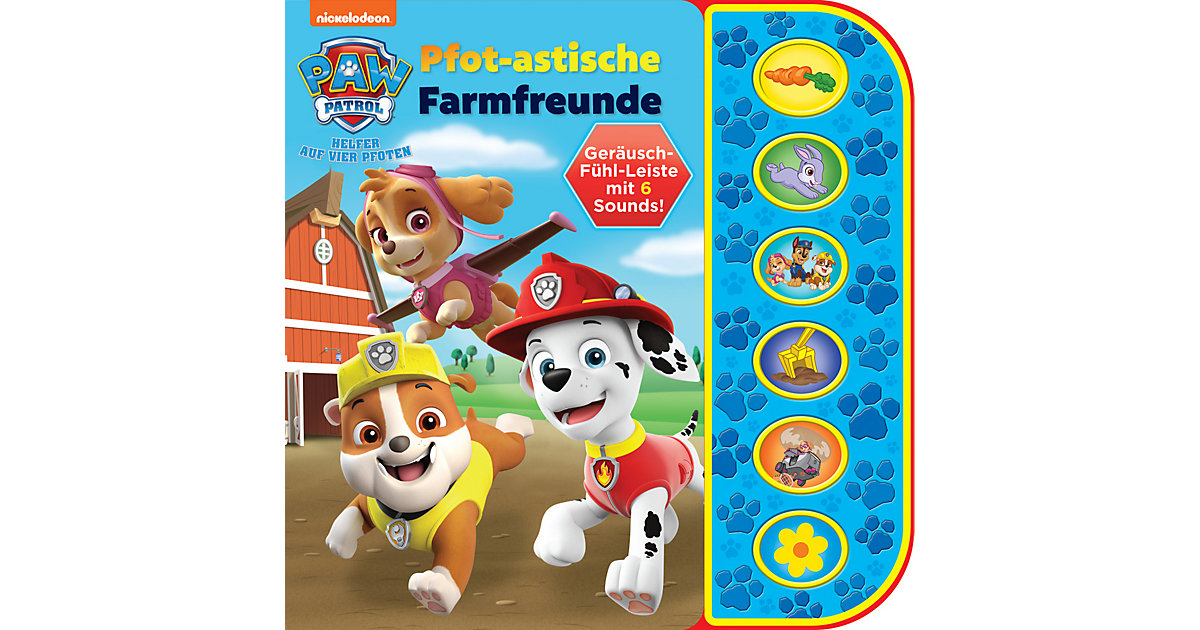 Buch - PAW Patrol - Pfot-astische Farmfreunde - Soundbuch mit Fühlleiste und 6 Geräuschen Kinder ab 3 Jahren Kinder Buch - PAW Patrol - Pfot-astische Farmfreunde - Soundbuch mit Fühlleiste und 6 Geräuschen Kinder ab 3 Jahren Kinder von PI Kids Verlag